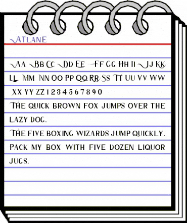 Atlane Regular animated font preview