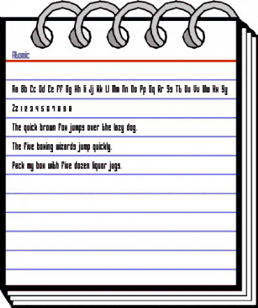 Atomic Regular animated font preview