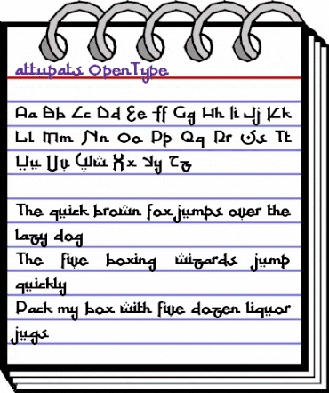 at tupats Regular animated font preview