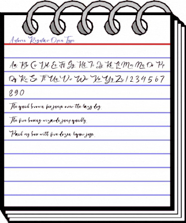 Aulores Regular animated font preview