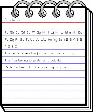 Aunchanted Regular animated font preview