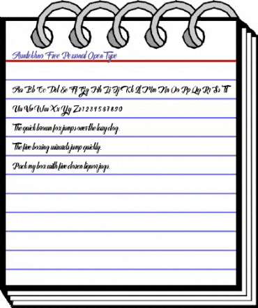 Auntekhno Script Free Regular animated font preview