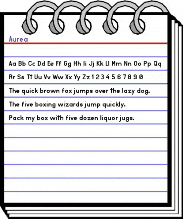 Aurea Regular animated font preview