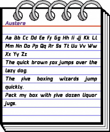 Austere Regular animated font preview