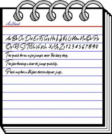 Austhind Regular animated font preview