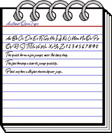 Austhind Regular animated font preview