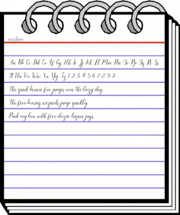 Austina Regular animated font preview