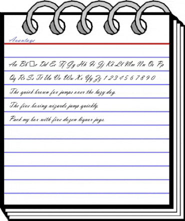 Avantage Regular animated font preview