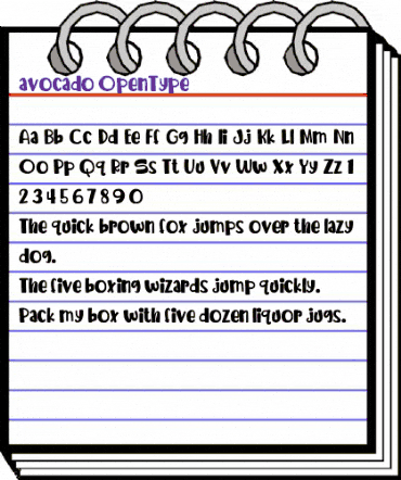 avocado Regular animated font preview