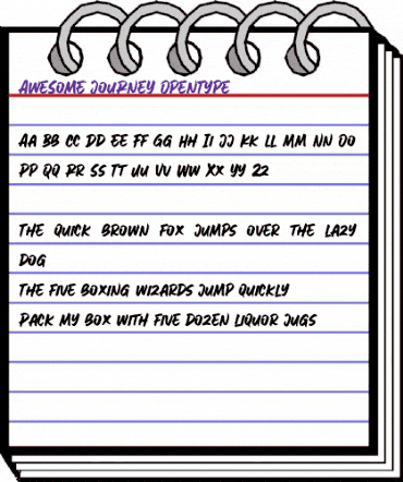 AweSomE JouRneY Regular animated font preview