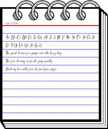 ayu widya Regular animated font preview