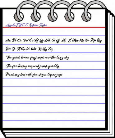 Azala FREE Regular animated font preview