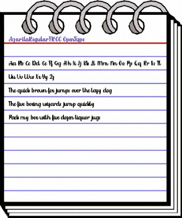 Azarita Regular FREE Regular animated font preview