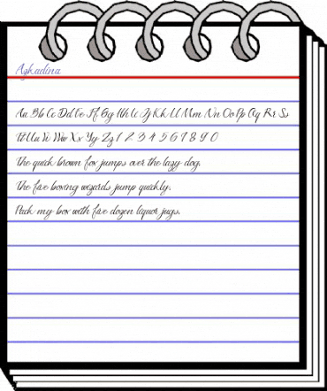 Azkadina Regular animated font preview