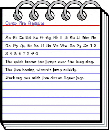 Camp Fire Regular animated font preview