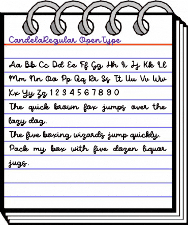 Candela Regular animated font preview