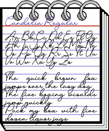 Candelia Regular animated font preview