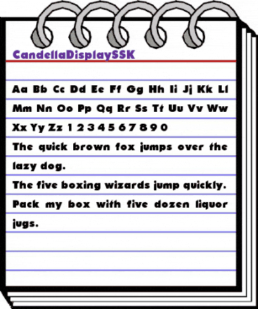 CandellaDisplaySSK Regular animated font preview