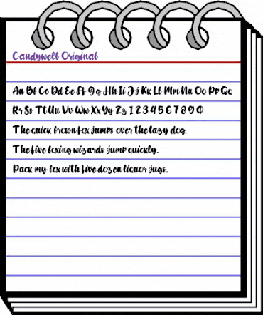Candywell Original Regular animated font preview