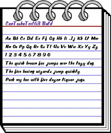 CanToshaText63 Bold animated font preview