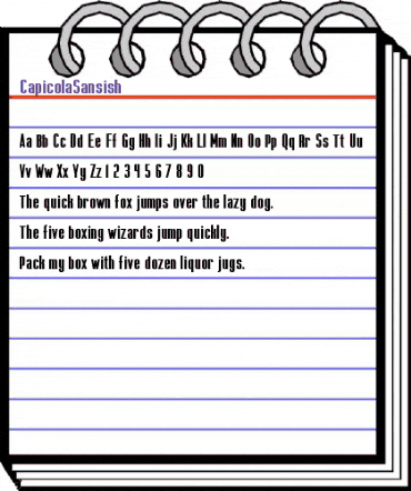 Capicola Sansish Regular animated font preview