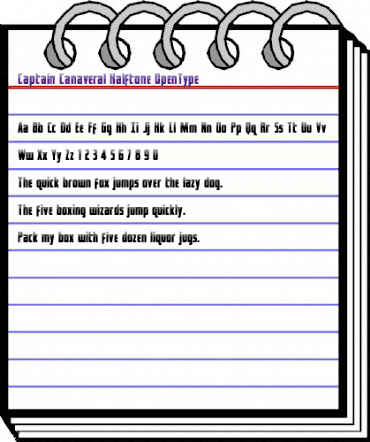 Captain Canaveral Halftone Regular animated font preview