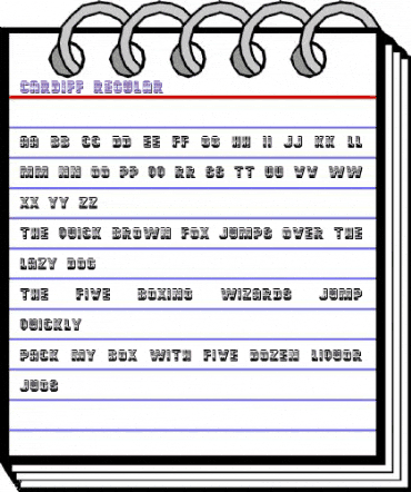 Cardiff Regular animated font preview