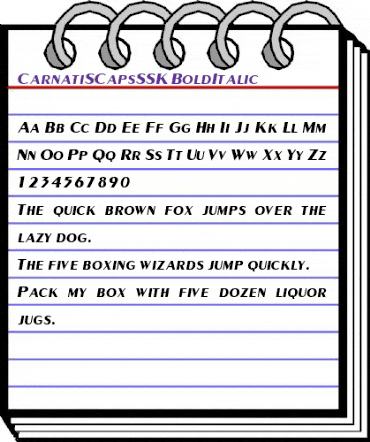 CarnatiSCapsSSK BoldItalic animated font preview