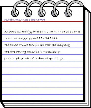 CarolusMagnus Regular animated font preview