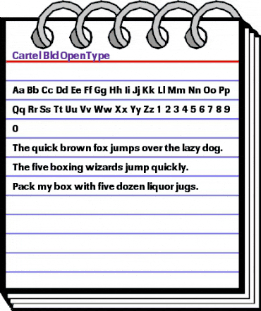 Cartel-Bld Regular animated font preview