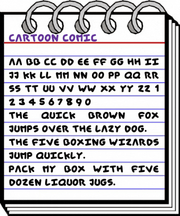 Cartoon Comic Regular animated font preview
