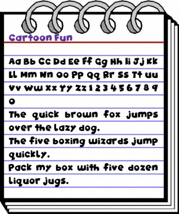 Cartoon Fun Regular animated font preview