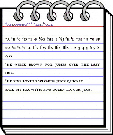 CaslonProSSK SemiBold animated font preview