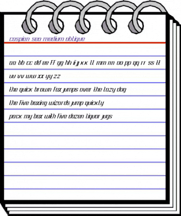 Caspian Sea Med Italic animated font preview