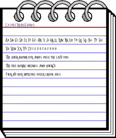 Castile inline grunge Regular animated font preview