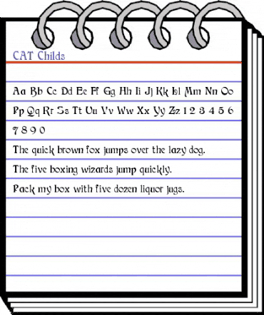 CAT Childs Regular animated font preview