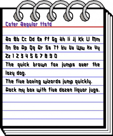 Cater Regular animated font preview