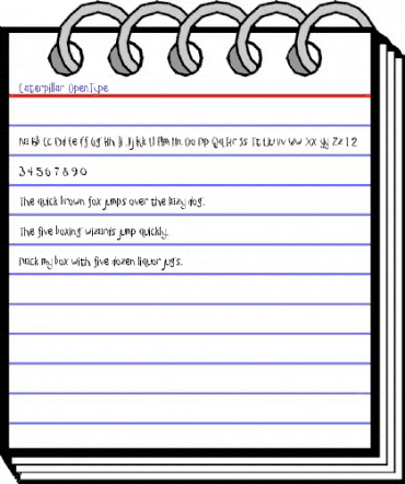 Caterpillar Regular animated font preview