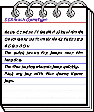 CCSmash Regular animated font preview