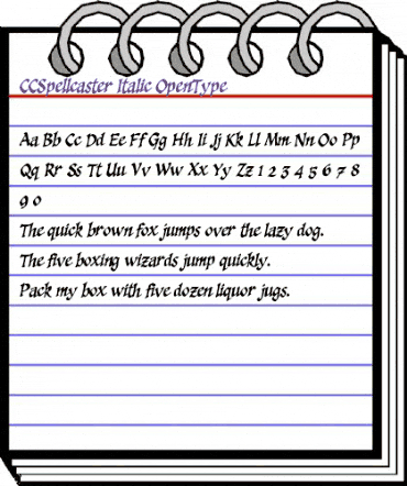 CCSpellcaster Italic animated font preview