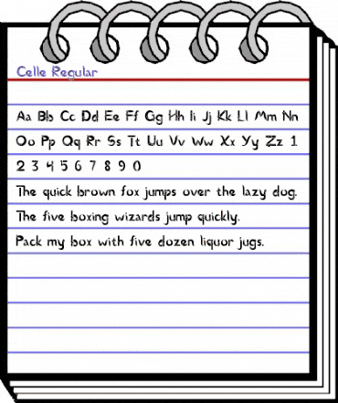 Celle Regular animated font preview