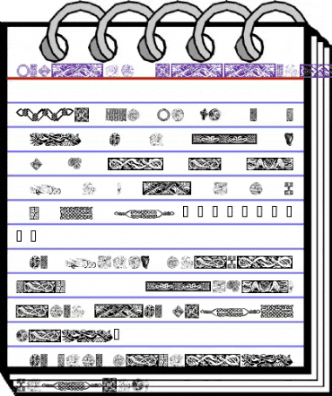 Celtic Patterns Regular animated font preview