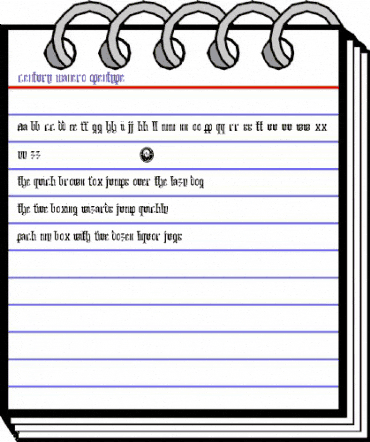 Century Manero Regular animated font preview