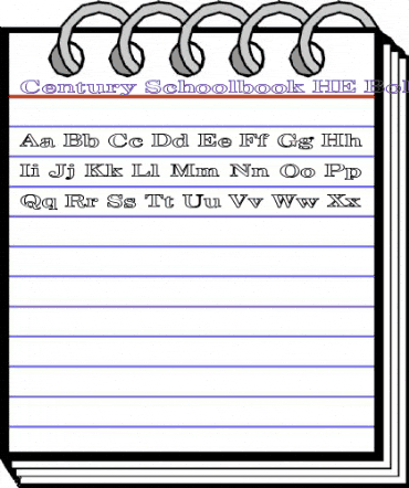 Century Schoolbook HE Bold Bold animated font preview