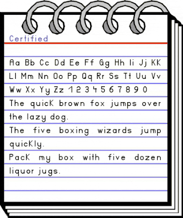 Certified Regular animated font preview