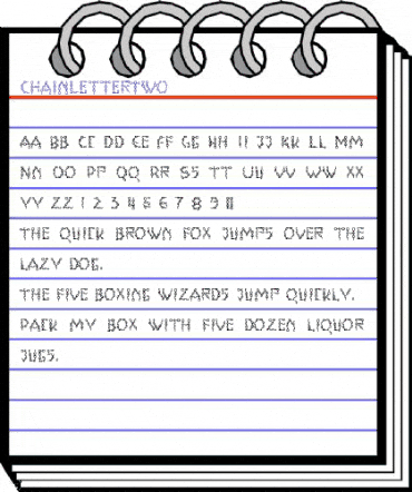 ChainLetterTwo Regular animated font preview