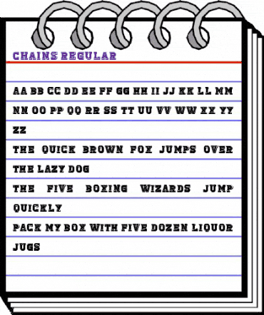 Chains Regular animated font preview