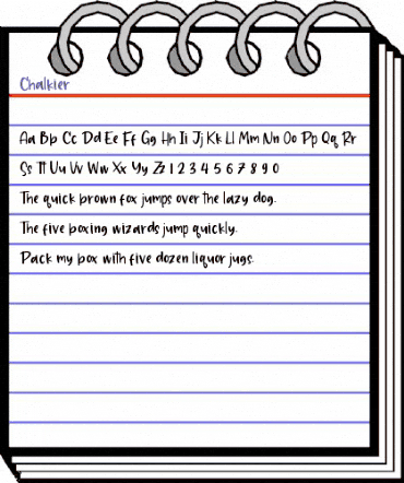 Chalkier Regular animated font preview