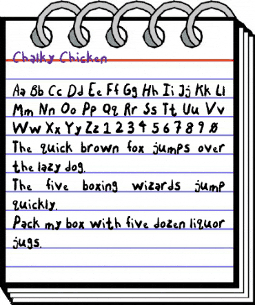 Chalky Chicken Regular animated font preview