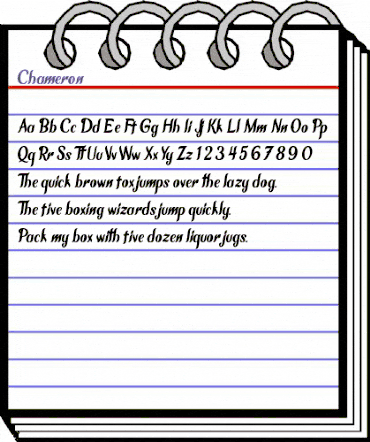 Chameron Regular animated font preview